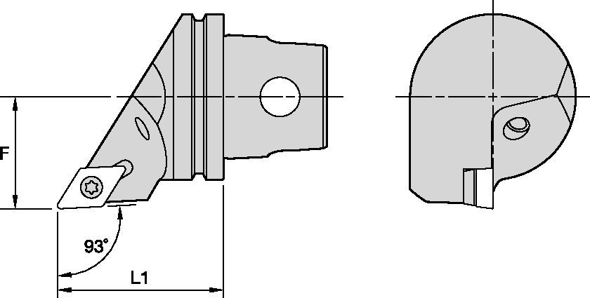 SDJC 93° - KM32TS Cutting Units (S-Clamping OD)