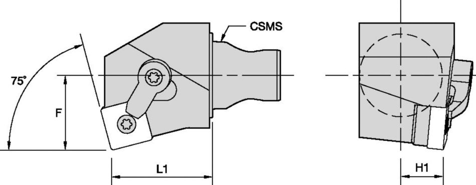 KM25 - MSK 75° - CU Tooling Systems - 2398807 - WIDIA