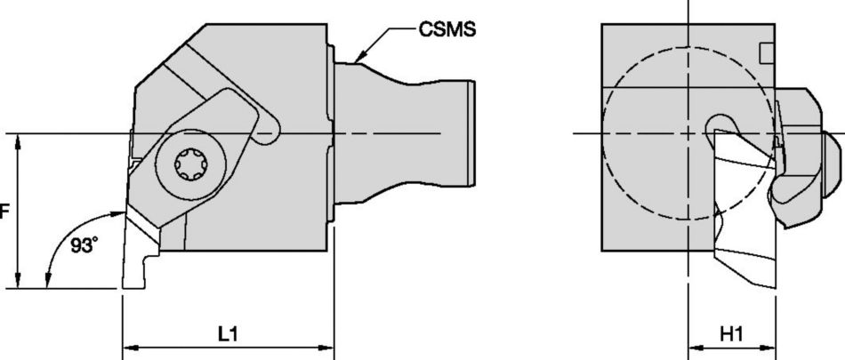 NE 93° End Mount Tooling Systems - 3483033 - WIDIA