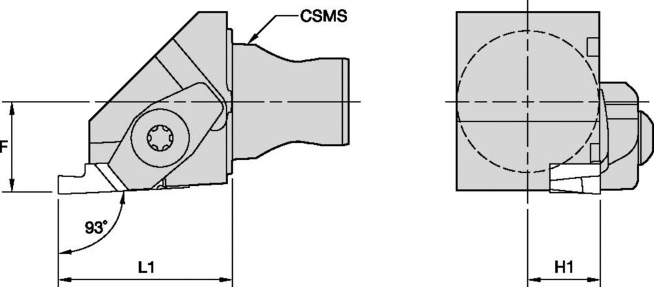 NS 93° Side Mount Tooling Systems - 2399500 - WIDIA