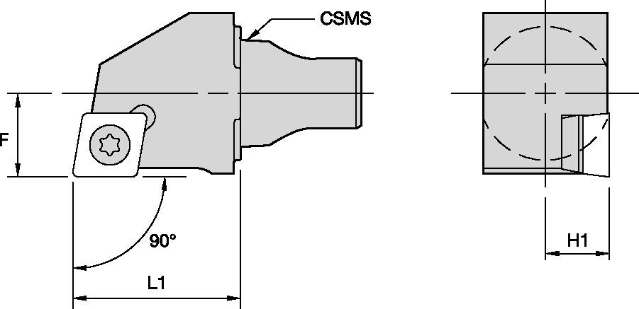 SCAC 90° • KM20 Mini Cutting Units • Screw-On