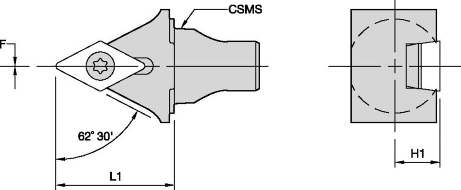 KM20 SDNC - Steel CU Tool Holders & Adapters - 3487507 - Kennametal