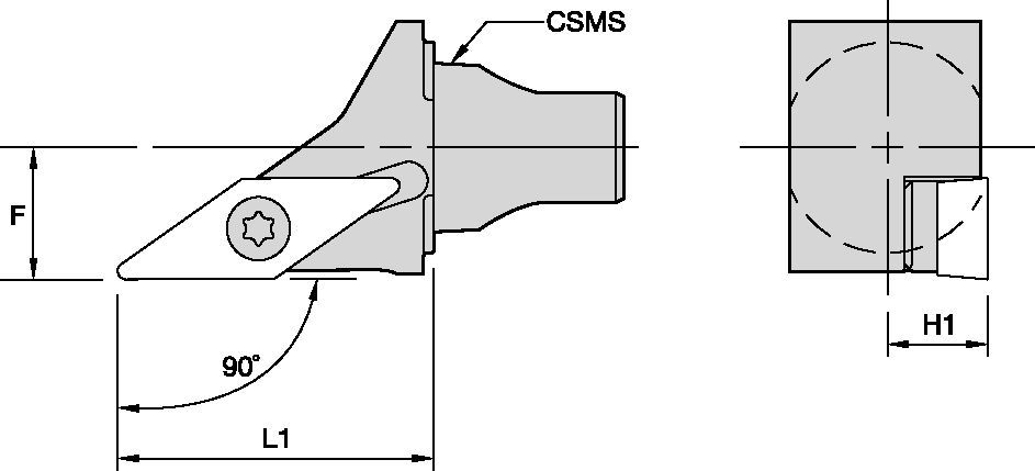 KM20 SVAB - Micro Steel CU Tool Holders & Adapters - 3487562 - Kennametal