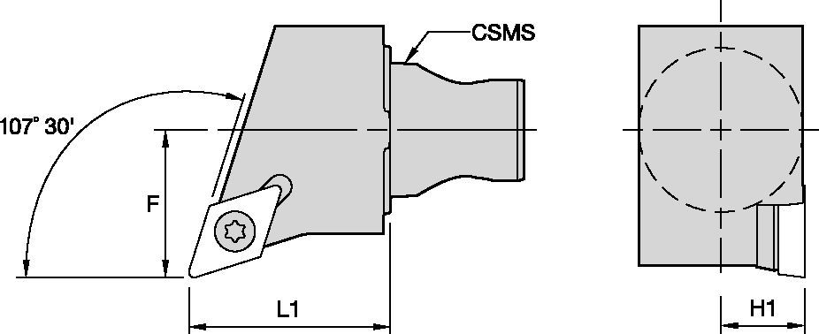 SDQC 107° 30' • KM20 Mini Cutting Units • Screw-On