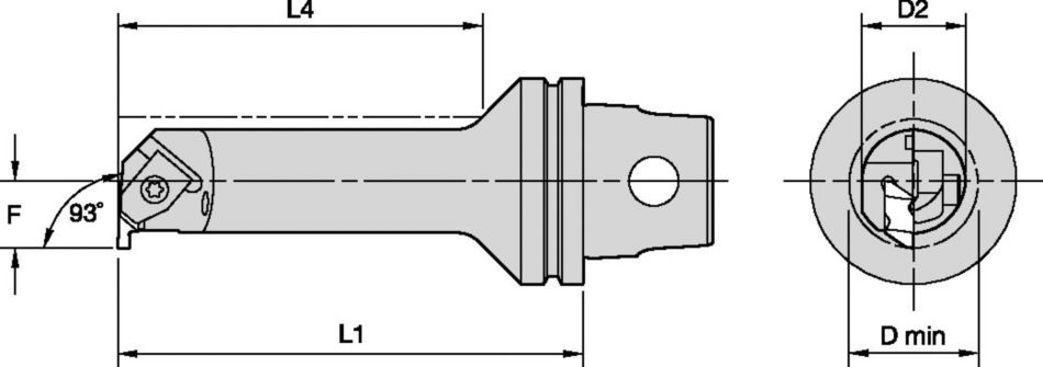 NE 90° - Inch Steel BB Tooling Systems - 1144713 - WIDIA