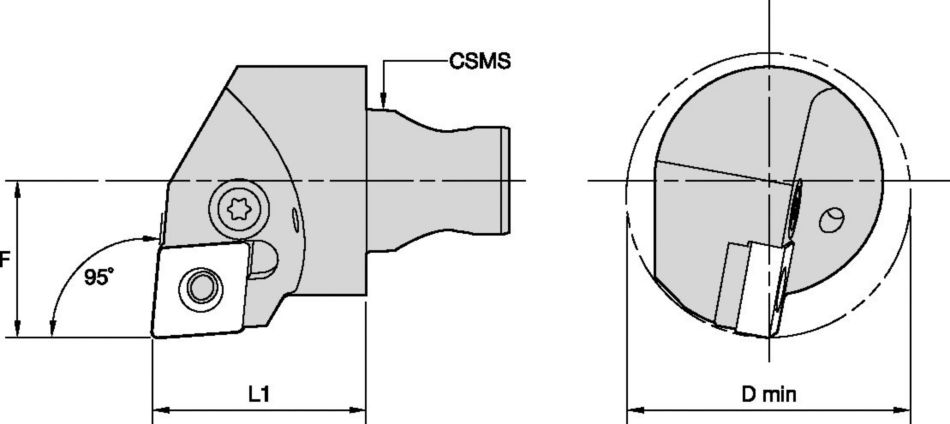 PCLN 95° Full Face Tooling Systems - 2527461 - WIDIA
