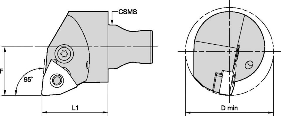 PWLN 95° Full Face Tooling Systems - 3483023 - WIDIA