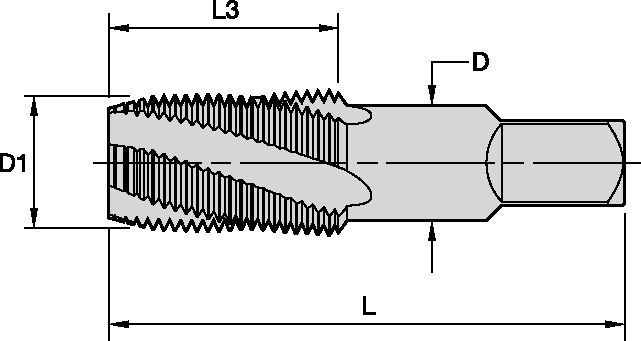 NPT/ANPT Spiral-Fluted Production Taper Pipe Taps