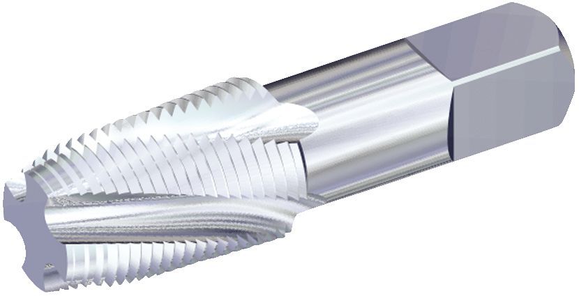 KHSST Spiral Flute Taper Pipe • Standard Pipe Chamfer 2 1/2 to 3 1/2 Pitches