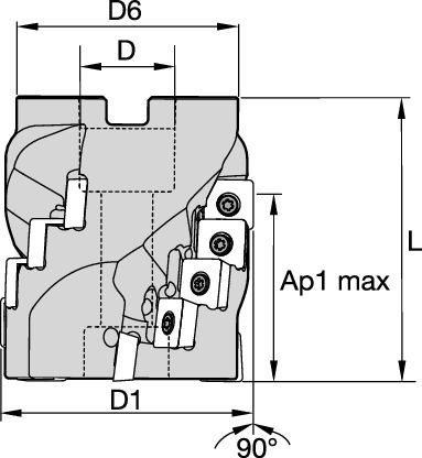 KSSM Helical 90° IC 12 mm Shell Mills Standard Pitch - Metric 2400695 80A4RS90SD12L61 - Kennametal.com
