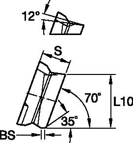 Inserts for Fix-Perfect™ 20° • SPHX1205-GP4S • Roughing