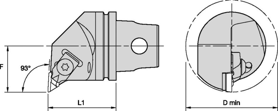 NKU 93° - Metric CU Tool Holders & Adapters - 1019566 - Kennametal