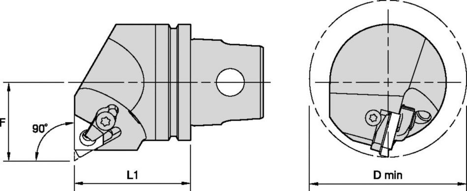 LSE-N 90° - KM32TS Cutting Units (LT Threading)