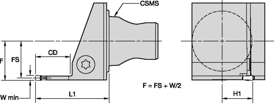 A4SM Straight Mount • KM20/KM25 Mini Cutting Units • A4™ Grooving