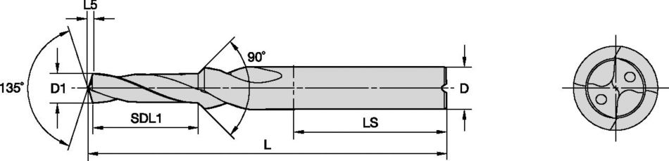 Solid Carbide Step Drill for Steel and Cast Iron