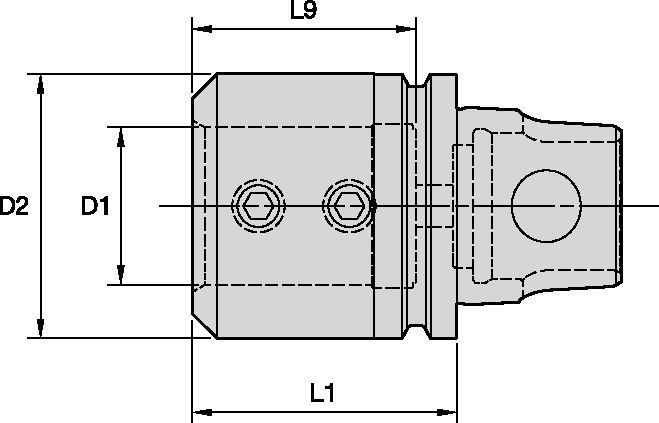 HDB - Boring Bar Adapters (Internal Coolant Only) (KM32 Adapters)