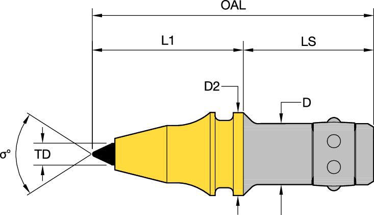 Slim Tool 19 Underground Mining - 1010718 - Kennametal