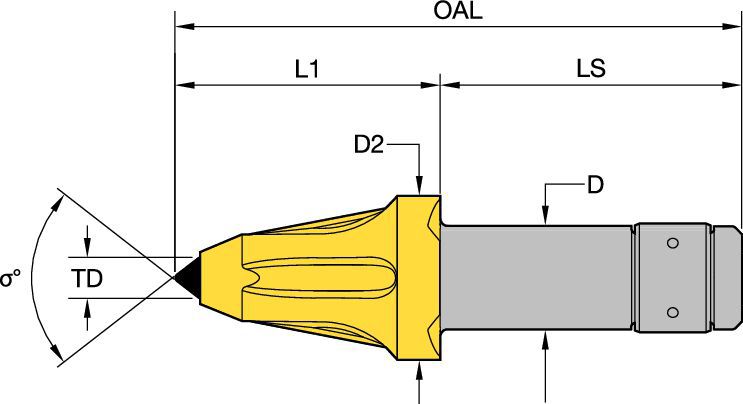 Fin Tool 35 Underground Mining - 3107240 - Kennametal