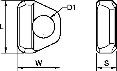 模块化钻孔 • 适用于 B1 刀头的垫片