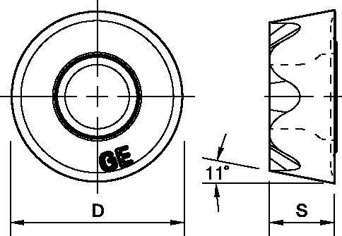 Round Inserts for Daisy KSRM™ - RPET12-GE - Ground Inserts 5299680 - Kennametal