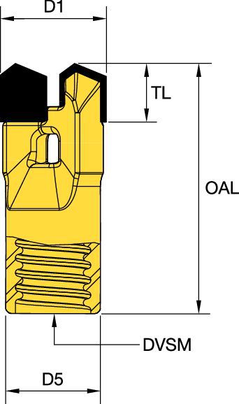 23,5mm (15/16") Drilling Diameter • Two Prong • DIN 405 Drive