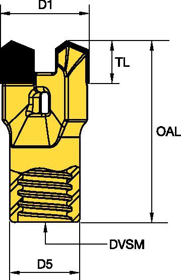 22mm DrDia TP DIN 405 Underground Mining - 3872319 - Kennametal