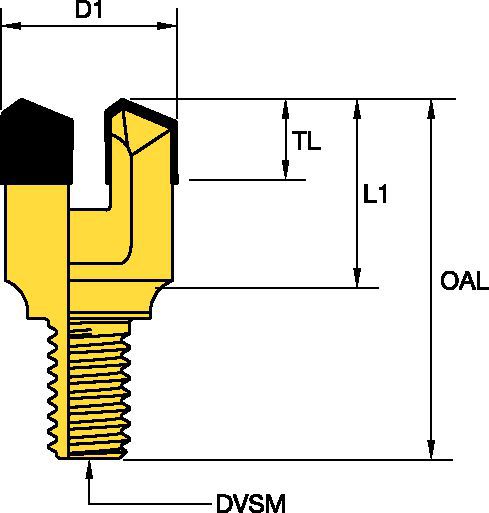 27mm (1-1/16") Drilling Diameter • Two Prong • Whitworth .5" Drive