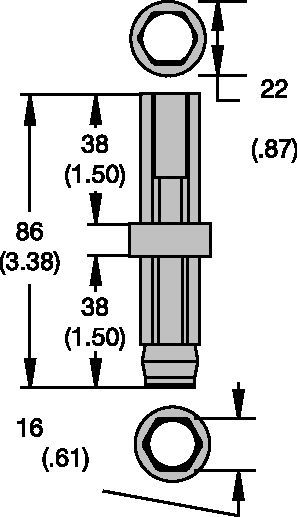 Acoplamento vácuo de sistema hexagonal de 7/8"