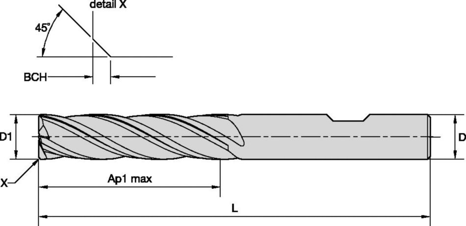 Series 4717 Solid End Milling - 3641117 - WIDIA