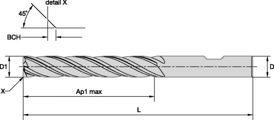 Series 4727 Solid End Milling - 3641120 - WIDIA