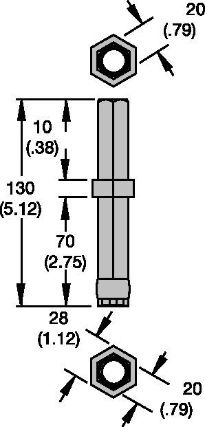 Tubulação C (Sistemas de perfuração hexagonais de 1-1/8")