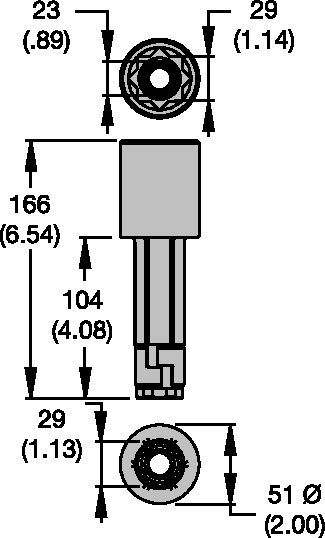 1-1/8" 8-Point and 7/8" Hex Chuck Adapter