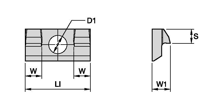 Ferramental de suporte KSEM™ • Inserto do ranhurador de parede tubular KGEM™