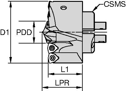 Modulares Bohren • Bohrkopf mit DFT-Wendeschneidplatten