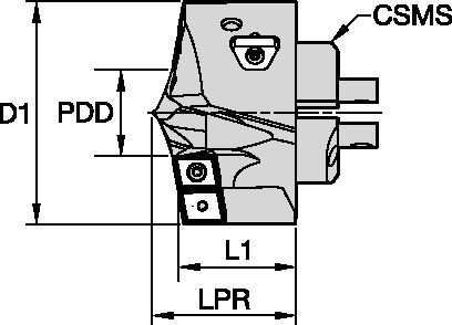 Modulares Bohren • Bohrkopf mit DFC-Wendeschneidplatten