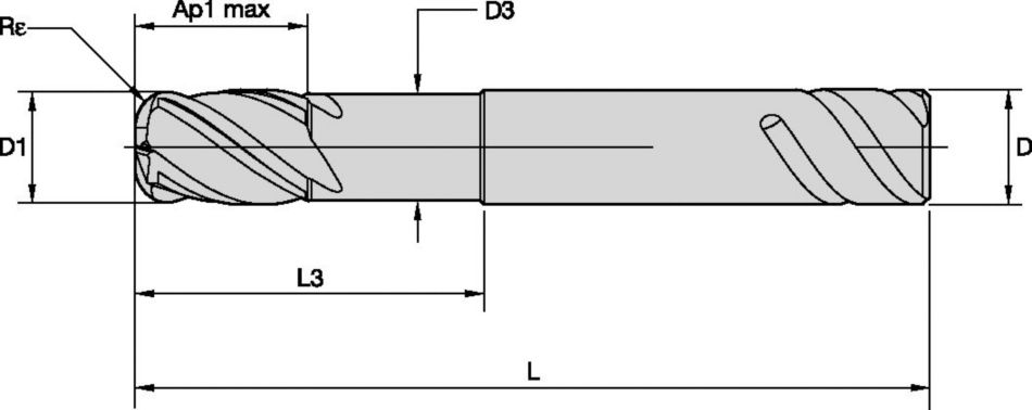 HARVI™ I Solid Carbide End Mill for Roughing and Finishing of Multiple Materials