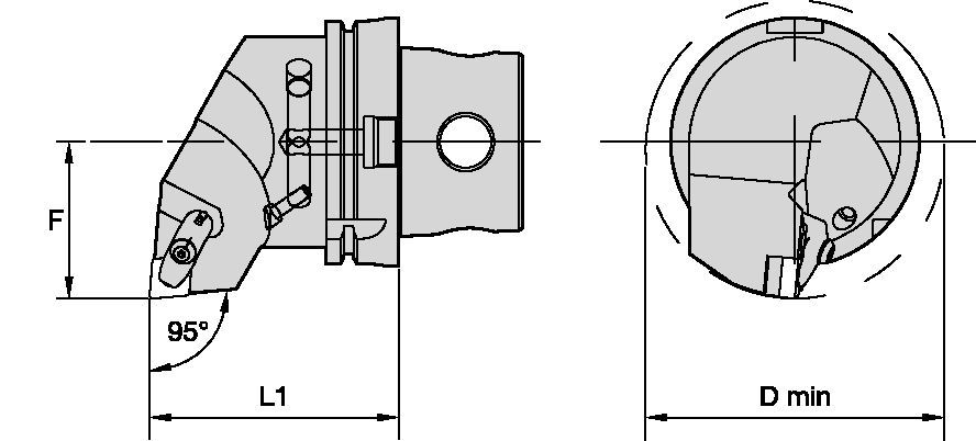DCL 95°-KC-KM4X-Metrisch CU