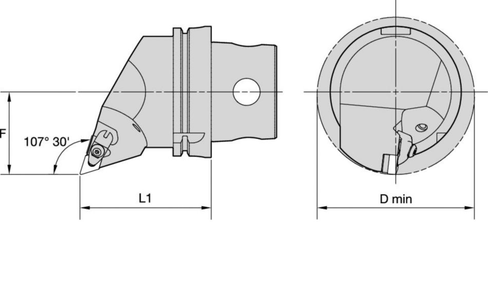 DDQN 107,5° • Unités de coupe KM40TS™ • Kenclamp™