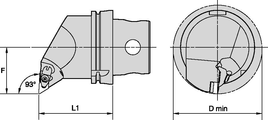 DDU 93°-KC-KM4X-Metric CU Tooling Systems - 5345315 - WIDIA