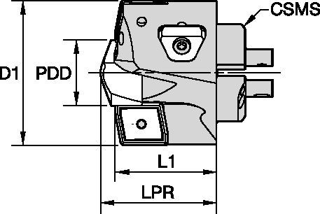 Modulares Bohren • Bohrkopf mit DFC-Wendeschneidplatten