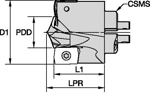 Modular Drilling • Drill Head with DFR inserts