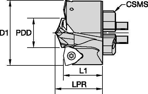 Modulares Bohren • Bohrkopf mit DFT-Wendeschneidplatten