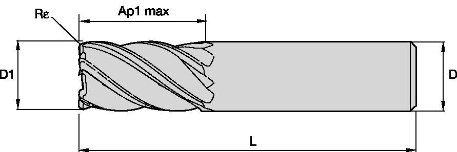 HARVI™ II Solid Carbide End Mill for Roughing and Finishing of Multiple Materials