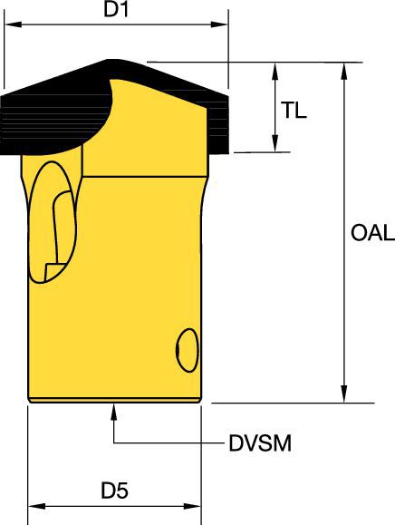 Diámetro de taladrado de 41,3 mm (1-5/8") • Unidad hex. de 0.875"