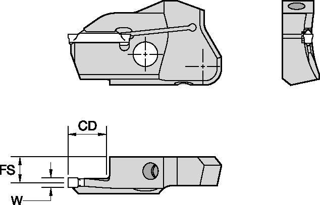 WMT™ WMTWGML316B052-070 Modular Blade 5359135 - Widia