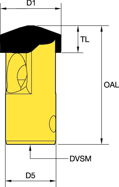 Diámetro de taladrado de 28,5 mm (1-1/8") • Unidad hex. de 0.625"