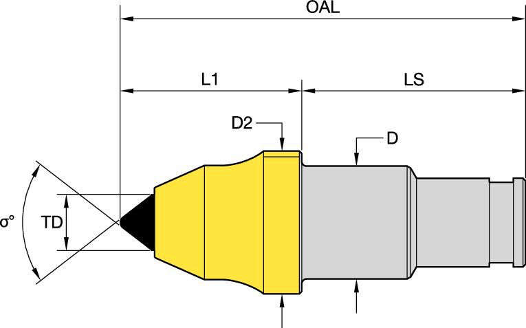 38mm (1.50") Shank • Heavy