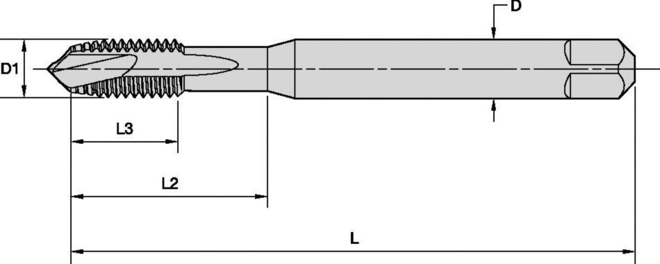 GT14 • Metric DIN 371, and 376 • Form B Plug Chamfer