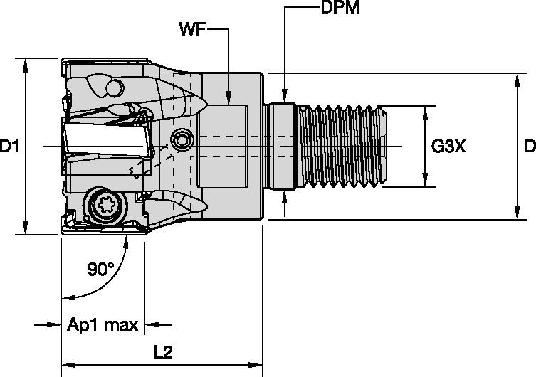 Mill 4-15™ • End Mill • Screw-On • Metric