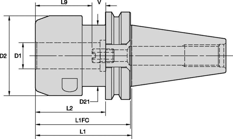 Portaherramientas hidráulico HydroForce™ (HT) de alto par motor